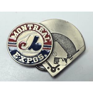 Vintage Montreal Expos MLB Belt Buckle Baseball Diamond Enamel 1994 Sports